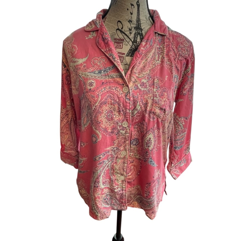 Ralph Lauren Pink Paisley Button Down Shirt